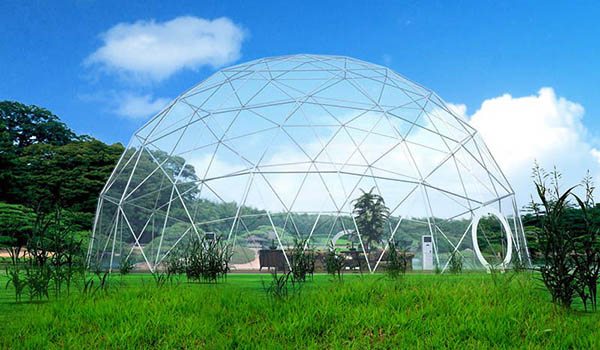 dia.20m - SHELTER Geodome Tent - Event Domes - Half Dome Structures - Geodesic-Dome-