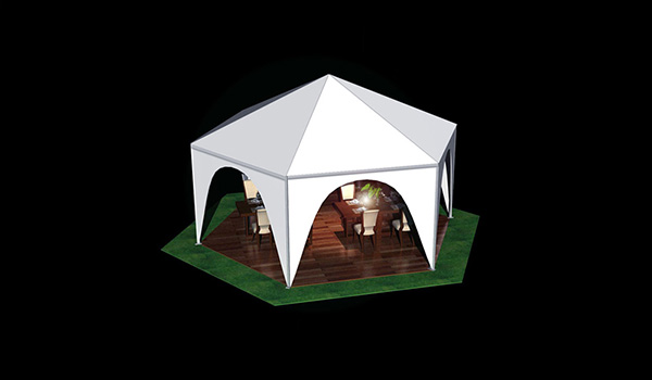 6m - SHELTER Multi Side Canopy - Hajj Tent - Raj Marquee - Polygonal Tent-