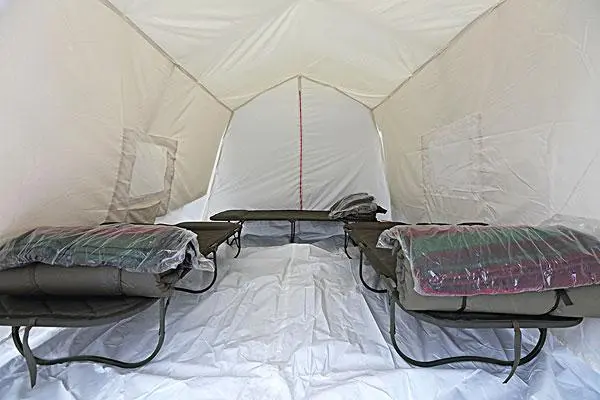Inside Fema Tent 3